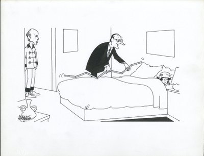 Le Figaro, Satirisch in N & B von Jacques Faizant