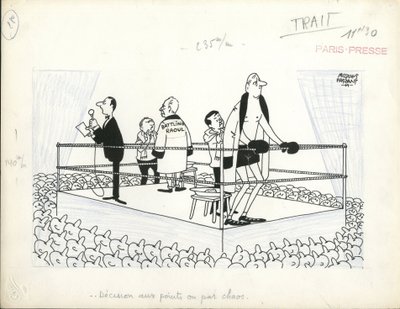 Paris-Presse, Satirisch in Schwarz & Weiß von Jacques Faizant