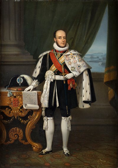 Infante Luís, Herzog von Porto 1838-1889, zukünftiger König Luís I. von Portugal, vor 1860 von Jacques Francois Carabain