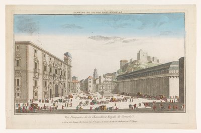 Blick auf die Real Chancillería in Granada von Jacques Gabriel Huquier