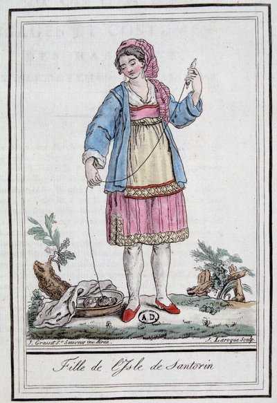 Mädchen von der Insel Santorini von Jacques Grasset de Saint Sauveur
