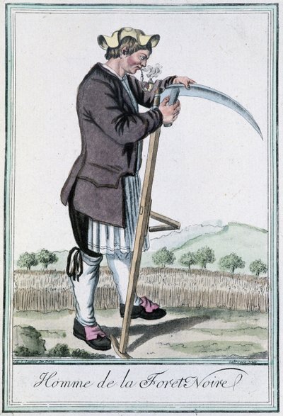 Mann aus dem Schwarzwald - in „Enzyklopädie der Reisen“ von Grasset St Sauveur, ed. 1796 von Jacques Grasset de Saint Sauveur