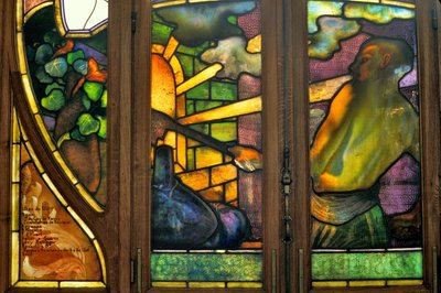 Nancy (Département 54), Jugendstil, Handelskammer und Börse, Buntglasfenster von Jacques Gruber (1870-1936) von Jacques Gruber