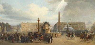 Napoleons Leichenwagen überquert den Place de la Concorde, 15. Dezember 1840, 1844 von Jacques Guiaud