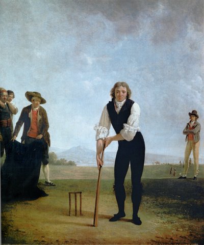 Thomas Hope spielt Cricket von Jacques Henri Sablet
