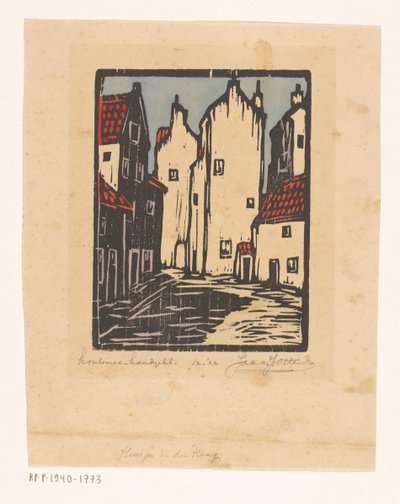 Häuser in Den Haag von Jacques Jeichienus Ottens (signed by artist)