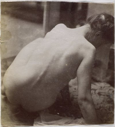 Studie eines weiblichen Aktmodells, von hinten gesehen, im Atelier von Jacques de Lalaing von Jacques Lalaing (attributed to)