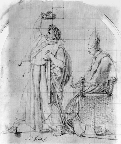 Kaiser Napoleon krönt sich selbst, ca. 1804/07 von Jacques Louis David