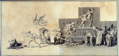 Der Triumph des französischen Volkes. Zeichnung mit Bleimine von Jacques Louis David (1748-1825) 1793 Paris, Musée Carnavalet von Jacques Louis David