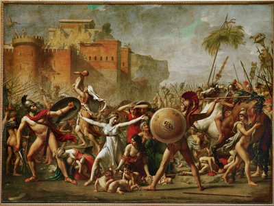 Die Sabinerinnen stoppen die Schlacht von Jacques Louis David