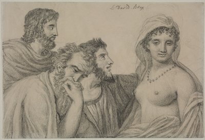 Phryne vor den Richtern, um 1816-1820 von Jacques Louis David