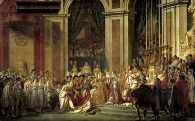 Krönung von Kaiser Napoleon I. und Kaiserin Josephine in Notre-Dame am 2. Dezember von Jacques Louis David