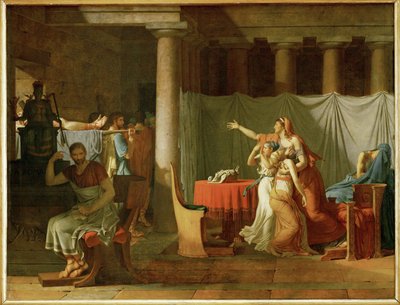 Die Liktoren bringen Brutus die Leichen seiner toten Söhne von Jacques Louis David