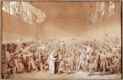 Der Eid auf den Tennisplatz (Vorzeichnung) von Jacques Louis David