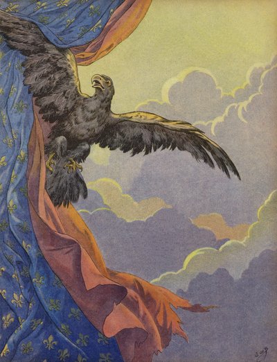 Ein Adler, der in den Himmel aufsteigt von Jacques Marie Gaston Onfray de Breville (Job)