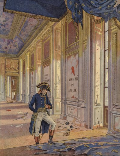 Napoleon Bonaparte unter den Ruinen des Tuilerienpalastes von Jacques Marie Gaston Onfray de Breville (Job)
