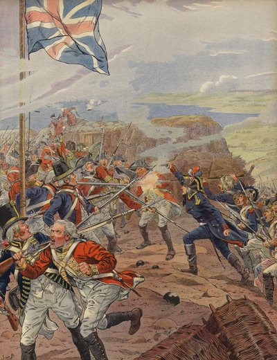 Napoleon Bonaparte führt den Angriff bei der Belagerung von Toulon an von Jacques Marie Gaston Onfray de Breville (Job)