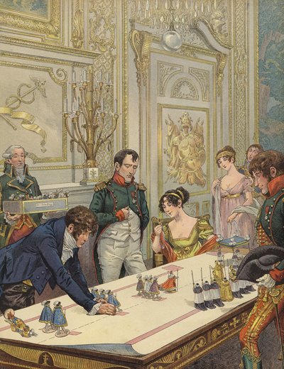 Napoleon und Josephine bereiten sich auf ihre Krönung vor von Jacques Marie Gaston Onfray de Breville (Job)