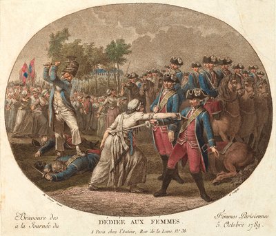 Tapferkeit der Pariser Frauen am 5. Oktober 1789: den Frauen gewidmet von Jacques Philippe Caresme