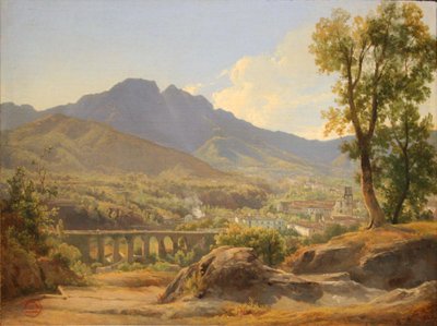 Landschaft: Villa Casa in Neapel von Jacques Raymond Brascassat