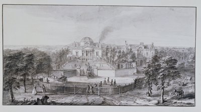Lord Burlingtons Chiswick Villa, von Südosten von Jacques Rigaud