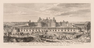 Vue du Château royal de Chambord, du côté de la Porte royale von Jacques Rigaud