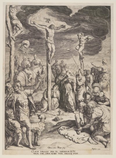 Christus am Kreuz zwischen zwei Dieben von Jacques de Gheyn II