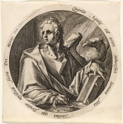 Heiliger Johannes, Tafel vier aus Die vier Evangelisten von Jacques de Gheyn II