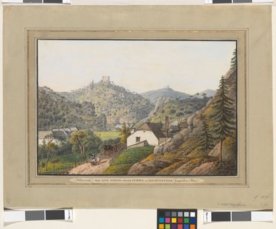 Jacob Alt: "Das alte Schloss und der Tempel zu Liechtenstein" von Jakob Alt