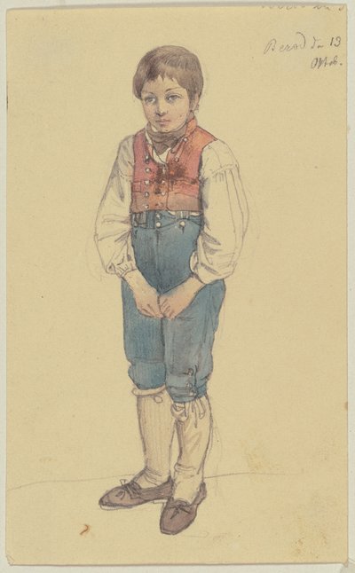 Stehender Bauernjunge aus Berod von Jakob Becker