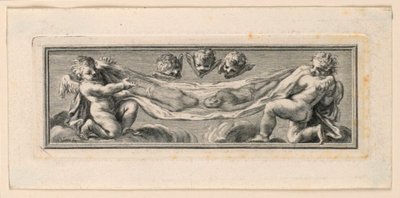 Vignette mit Engeln und Leidenswerkzeugen von Jakob Frey