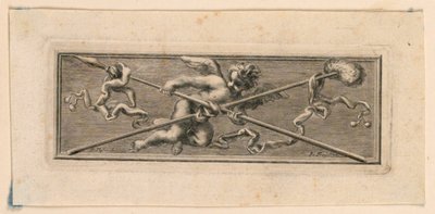 Vignette mit Engeln und Leidenswerkzeugen von Jakob Frey