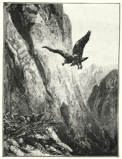 Adlernest am Berg Sinai (Lithografie) von James (after) Clark