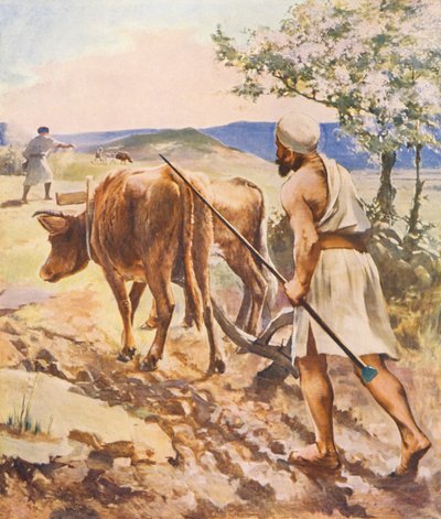 Heiliges Land: Pflügen in der Nähe von Nazareth von James (after) Clark