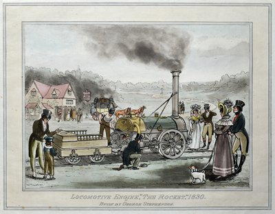 Lokomotive "The Rocket," gebaut von George Stephenson von James (after) Naysmith