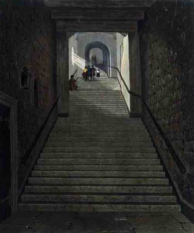 Die alte Treppe, Windsor Castle, aus 