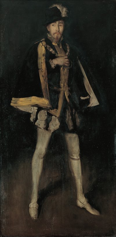 Arrangement in Schwarz, Nr. 3: Sir Henry Irving als Philipp II. von Spanien, 1876, überarbeitet 1885 von James Abbott McNeill Whistler
