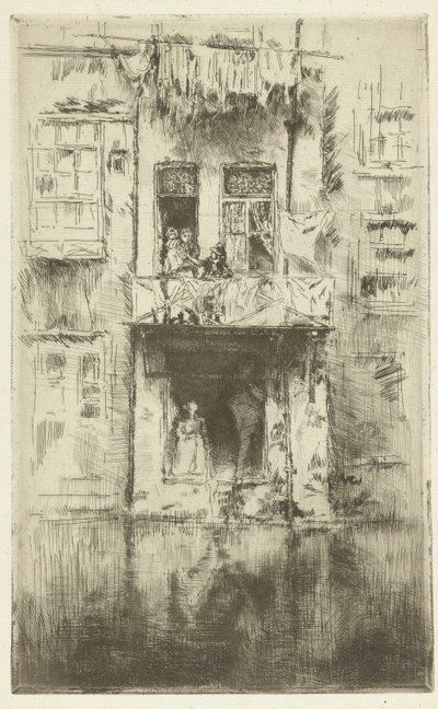 Balkon eines Hauses in Amsterdam von James Abbott McNeill Whistler