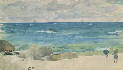 Strandszene mit zwei Figuren von James Abbott McNeill Whistler