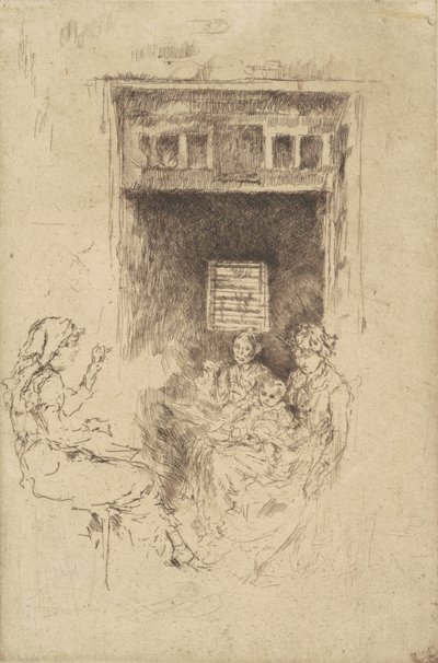 Perlenfädler, 1880 von James Abbott McNeill Whistler