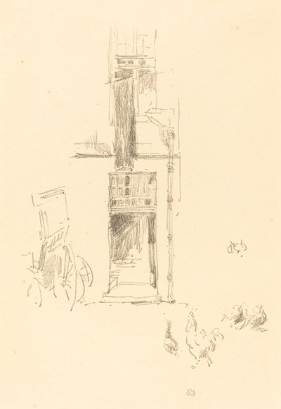 Hähne und Hennen, Hôtel Colbert, 1891 von James Abbott McNeill Whistler