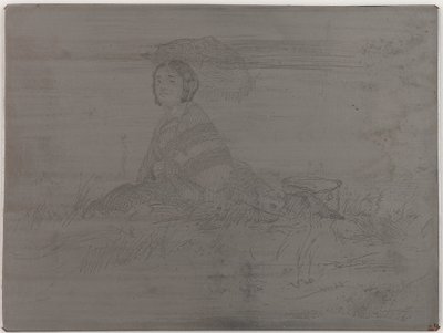 En Plein Soleil. Unstornierte Platte aus Zwölf Radierungen aus der Natur Das französische Set von James Abbott McNeill Whistler