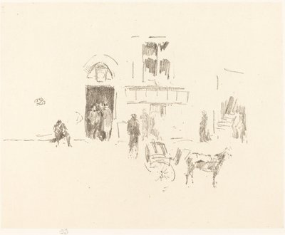 Gaiety Bühnentür, 1879-1887 von James Abbott McNeill Whistler