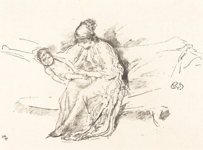 Mutter und Kind, Nr. 4, 1891-1895 von James Abbott McNeill Whistler