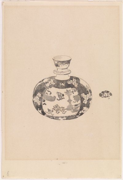 Oviformer Ingwerkrug mit glockenförmigem Deckel, 1878 von James Abbott McNeill Whistler