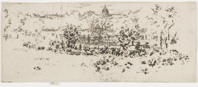 Pantheon, Jardin du Luxembourg, ca. 1892-93 von James Abbott McNeill Whistler