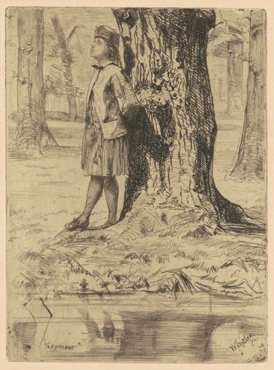 Seymour unter einem Baum stehend, 1858-1859 von James Abbott McNeill Whistler