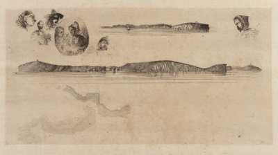 Skizzen auf der Küstenvermessungsplatte, 1854 von James Abbott McNeill Whistler