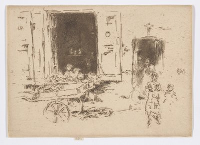 Der Barrow - Quartier des Marolles, Brüssel von James Abbott McNeill Whistler