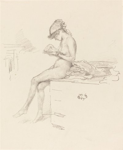 Das kleine nackte Modell beim Lesen von James Abbott McNeill Whistler